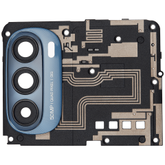 Back Camera Bezel Ring Only Compatible For Motorola Moto G Stylus 5G (XT2215 / 2022) (Steel Blue)