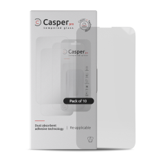 Casper Pro Tempered Glass Compatible For iPhone 15 (10 Pack) (Clear)