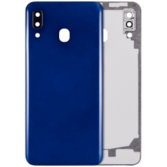 Back Cover With Camera Lens Compatible For Samsung Galaxy A20 (A205 / 2019) (Aftermarket Plus) (Blue)