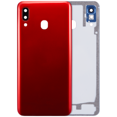 Back Cover With Camera Lens Compatible For Samsung Galaxy A30 (A305 / 2019) (Aftermarket Plus) (Red)