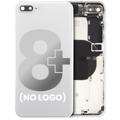 Back Housing W/ Small Components Pre-Installed For iPhone 8 Plus (No Logo) (Aftermarket Plus) (Silver)