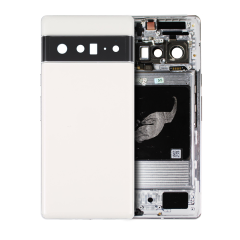 Back Housing For Google Pixel 6 Pro (Used OEM Pull: Grade A) (Cloudy White)