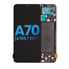 LCD Assembly With Frame Compatible For Samsung Galaxy A70 (A705 / 2019) (Without Fingerprint Scanner) (Aftermarket: Incell) (All Colors)