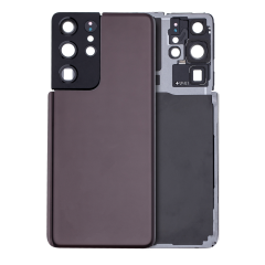 Back Cover Glass With Camera Lens Compatible For Samsung Galaxy S21 Ultra (Service Pack) (Phantom Brown)