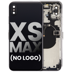 Back Housing W/ Small Components Pre-Installed For iPhone XS Max (No Logo) (Aftermarket Plus) (Space Gray)