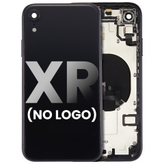 Back Housing W/ Small Components Pre-Installed For iPhone XR (No Logo) (Aftermarket Plus) (Space Gray)