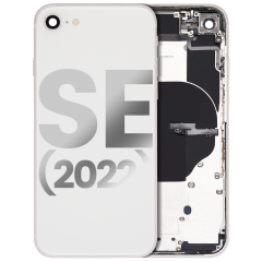 Back Housing W/ Small Components Pre-Installed Compatible For iPhone SE (2022) (Used OEM Pull: Grade A) (Starlight)