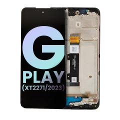 LCD Assembly With Frame Compatible For Motorola Moto G Play (XT2271 / 2023) (Genuine OEM)