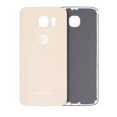 Back Cover Glass Compatible For Samsung Galaxy S6 ( AT&T Logo) (Used OEM Pull: Grade A) (Gold Platinum)