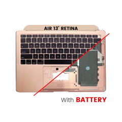 Top Case Assembly With Battery And Keyboard Compatible For MacBook Air 13" Retina (A2179 / Early 2020) (US Keyboard) (Used OEM Pull: Grade A) (Rose Gold)