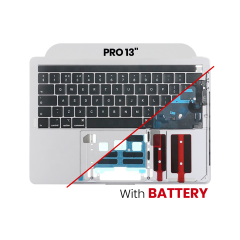 Top Case Assembly (with Battery and keyboard) Compatible For Macbook Pro 13" (A1989 / Late 2018 / Early 2019) (UK Keyboard) (Silver)