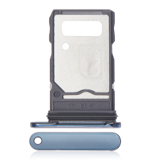 Dual Sim Card Tray Compatible For Motorola Edge 20 Pro (XT2153-1 / 2021) (Blue Vegan Leather)