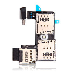 Sim Card Reader Flex With Board Compatible For Motorola Moto G2 (XT1068 / 2014) (Dual Sim)