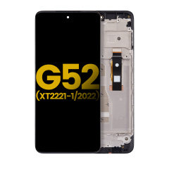 OLED Assembly With Frame Compatible For Motorola Moto G52 (XT2221-1 / 2022) (Refurbished) (All Colors)