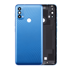 Back Cover Compatible For Motorola Moto E30 (XT2158-6 / 2021) (Digital Blue)