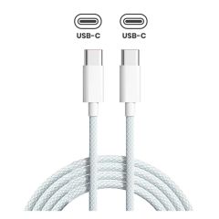 USB-C to C Braided Cable (3ft.) For iPhone / iPad (OEM Grade New) (Bulk Packaging) (10 Pack)