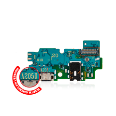 Charging Port With Board Compatible For Samsung Galaxy A20 (A205U / 2019) (North American Version) (Service Pack)