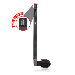 Headphone Jack Flex Cable Compatible For iPad Air 1 / iPad 5 (2017) / iPad 6 (2018) (Black) (WiFi Version)