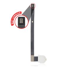 Headphone Jack Flex Cable Compatible For iPad Air 1 / iPad 5 (2017) / iPad 6 (2018) (White) (WiFi Version)