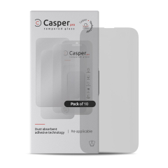 Casper Pro Tempered Glass Compatible For iPhone 15 Pro (10 Pack) (Matte)