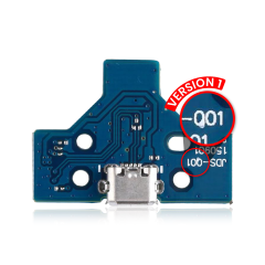 USB Charging Port Board With 14-Pin Flex Cable for PlayStation 4 Controllers (Version 1: JDS-001) (PART # 150901)