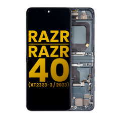 OLED Assembly With Frame Compatible For Motorola Moto Razr / Razr 40 (XT2323-3 / 2023) (Refurbished) (Sage Green)