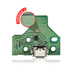 Micro USB Charging Port Board With 12-Pin Flex Cable for PlayStation 4 Controllers (Version 2: JDS-011) (PART # 15O901)