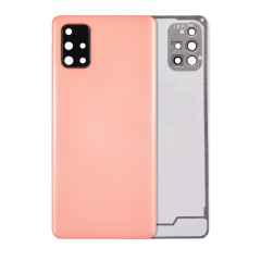 Back cover Glass With Camera Lens Compatible For Samsung Galaxy A71 4G (A715 / 2020) (Aftermarket Plus) ( Prism Crush Pink)