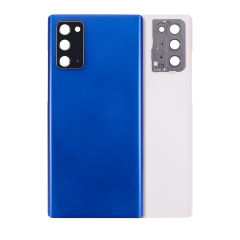 Back cover Glass With Camera Lens Compatible For Samsung Galaxy Note 20 5G (No Logo) (Aftermarket Plus) (Mystic Blue)