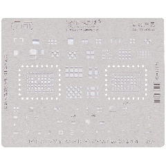 U-IP11 0.12MM A16/A17 Universal CPU Rework Repair BGA Reballing Stencil Compatible for iPhone 15 Series (Amaoe) (V3.0)