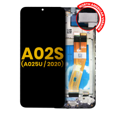 LCD Assembly With Frame Compatible For Samsung Galaxy A02S (A025U / 2020) (North American Version) (Refurbished) (All Colors)