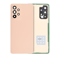 Back Cover Glass With Camera Lens For Samsung Galaxy A53 5G (A536 / 2022) (Service Pack) (Peach)