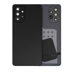 Back Cover Glass With Camera Lens Compatible For Samsung Galaxy A52s (Service Pack) (Awesome Black)