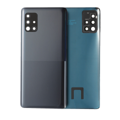 Back Cover Glass With Camera Lens For Samsung Galaxy A51 5G (A516 / 2020) (Service Pack) (Black)