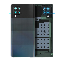 Back Cover Glass With Camera Lens Compatible For Samsung Galaxy A42 (Service Pack) (Prism Dot Black)