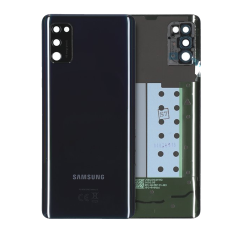 Back Cover Glass With Camera Lens Compatible For Samsung Galaxy A41 (Service Pack) (Prism Crush Black)