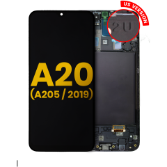OLED Assembly With Frame Compatible For Samsung Galaxy A20 (A205 / 2019) (U Version) (Refurbished) (All Colors)