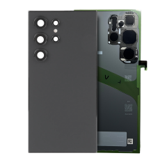 Back Cover Glass With Camera Lens Compatible For Samsung Galaxy S24 Ultra (Service Pack) (Titanium Gray)