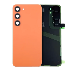 Back Cover Glass With Camera Lens For Samsung Galaxy S24 (Service Pack) (Sandstone Orange)