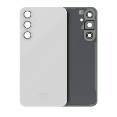 Back Cover Glass With Camera Lens Compatible For Samsung Galaxy S23 FE (Service Pack) (White)