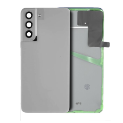 Back Cover Glass With Camera Lens Compatible For Samsung Galaxy S21 FE (Service Pack) (Graphite)