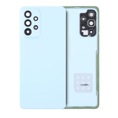 Back Cover Glass With Camera Lens For Samsung Galaxy A53 5G (A536 / 2022) (Service Pack) (Blue)
