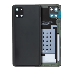 Back Cover Glass With Camera Lens Compatible For Samsung Galaxy Note 10 Lite (Service Pack) (Black)