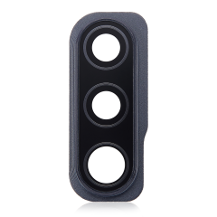 Back Camera Glass Lens And Cover Bezel Compatible For Samsung Galaxy A50S (A507 / 2019) (Prism Crush Black)