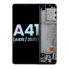 LCD Assembly With Frame Compatible For Samsung Galaxy A41 (A415 / 2020) (Service Pack) (Black)