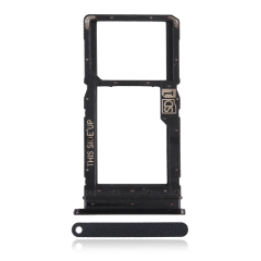 Dual Sim Card Tray Compatible For Motorola Moto G Power (XT2041-4 / 2020) (Smoke Black)