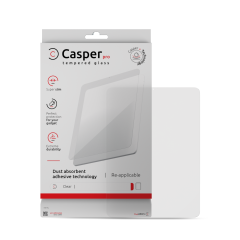 Casper Pro Tempered Glass Compatible For iPad Pro 12.9" 7th Gen (2024) (Retail Pack) (Clear)