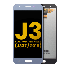 LCD Assembly Without Frame Compatible For Samsung Galaxy J3 Star / Aura / Amp Prime 3 (J337 / 2018) (Refurbished) (Blue)