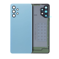 Back Cover Glass With Camera Lens Compatible For Samsung Galaxy A32 4G (Service Pack) (Awesome Blue)