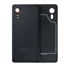 Back Cover Glass With Camera Lens For Samsung Galaxy Xcover 5 (Service Pack) (Black)